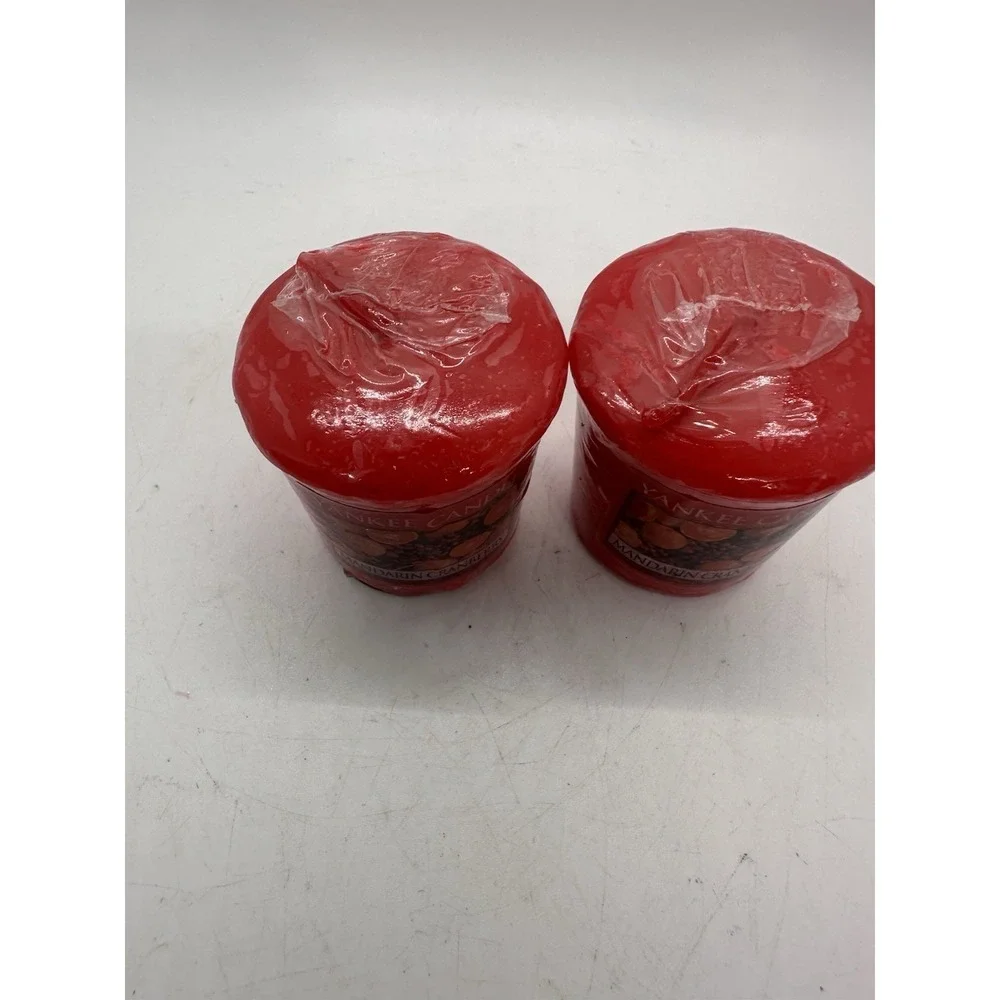 Lot 2 Yankee Candle Mandarin Cranberry Sampler Votive Candles New Sealed NOS